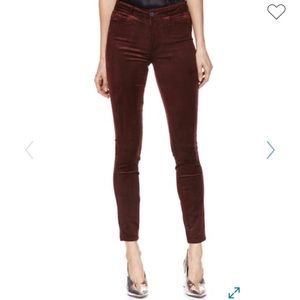 Paige velvet skinny pants